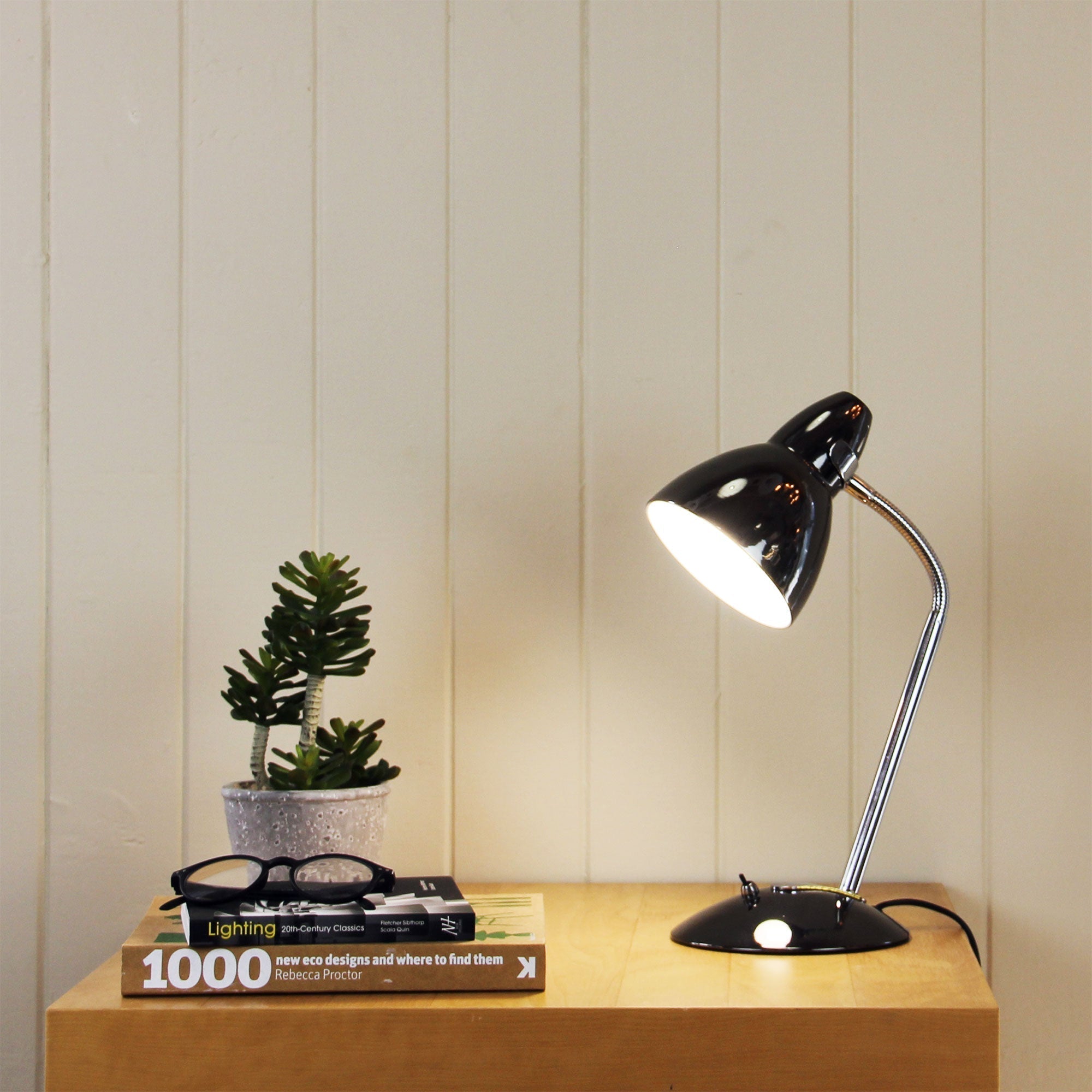 Trax Desk Lamp Gunmetal-TABLE AND FLOOR LAMPS-Oriel
